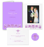 Purple Orchid Wedding Stationery