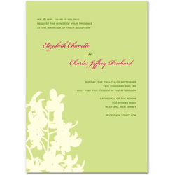Simple Orchid Wedding Invitation