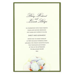 Orchid Trio Wedding Invitation