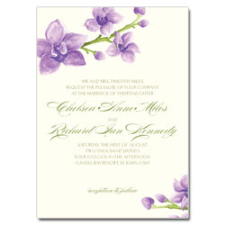 Elegant Orchids Wedding Invitation