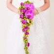 Orchid Wedding Bouquet 4 Cascading Orchid Wedding Bouquet with Pink Phalaenopsis Orchids