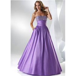 Purple Cocktail Dress on Strapless Purple Wedding Dress