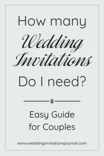 How many wedding invitations do I need? Easy guide for couples.