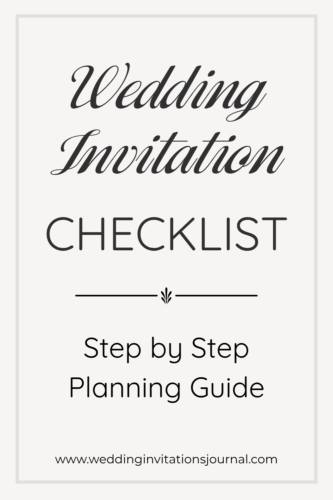 wedding invitation checklist step by step planning guide