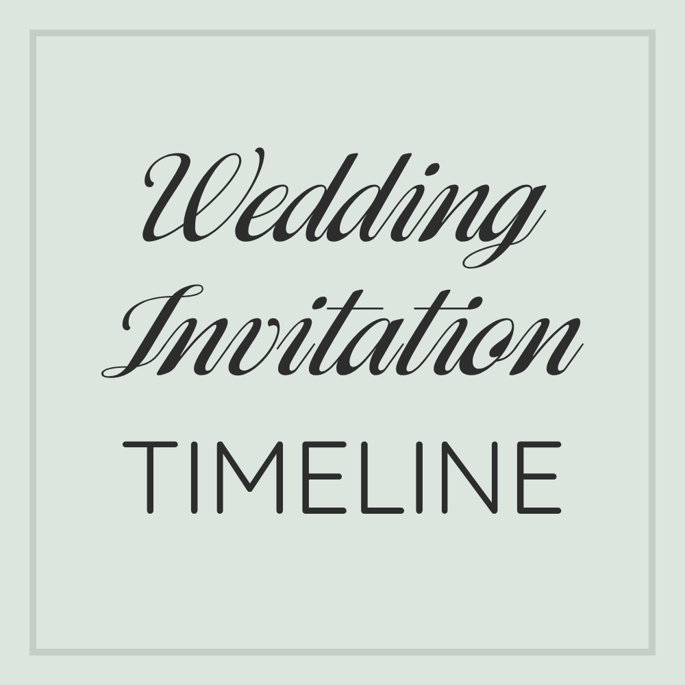 wedding invitation timeline