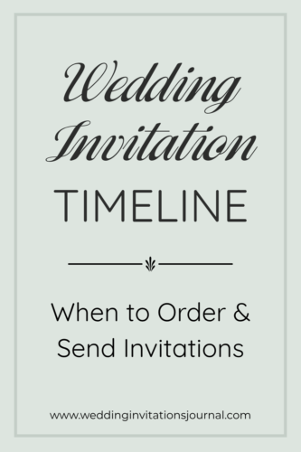 wedding invitation timeline - when to order and send invitations