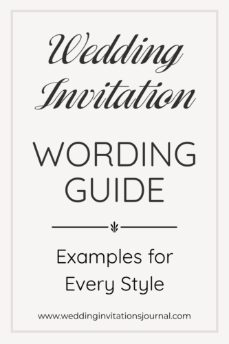 Wedding invitation wording guide examples for every style.