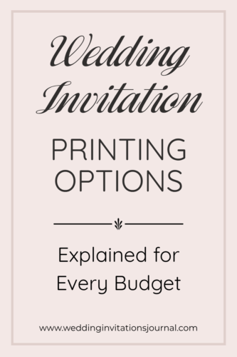 wedding invitation printing options explained for every budget
