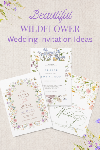 Beautiful wildflower wedding invitation ideas.
